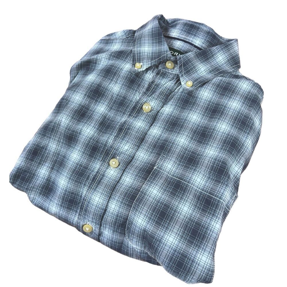 Orvis Shirt Mens Medium Gray Plaid Outdoors‎ Button Up Shirt